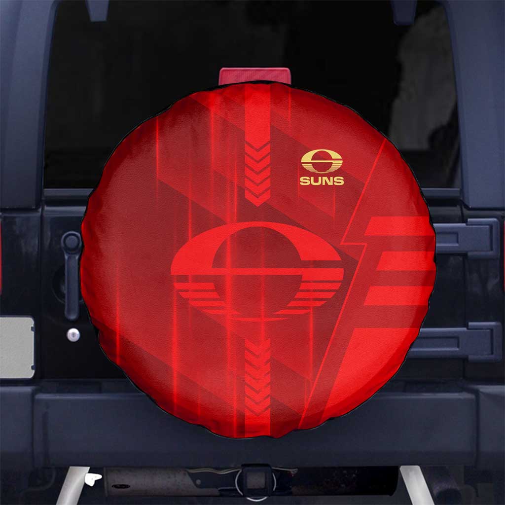 Gold Coast Suns Spare Tire Cover Modern Geometric Sports Graphic Style