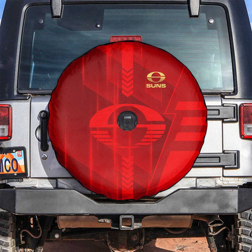Gold Coast Suns Spare Tire Cover Modern Geometric Sports Graphic Style
