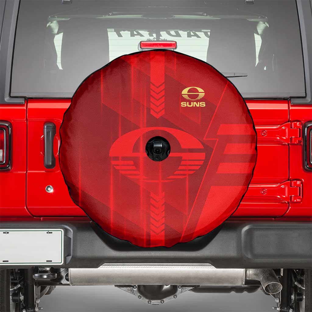 Gold Coast Suns Spare Tire Cover Modern Geometric Sports Graphic Style