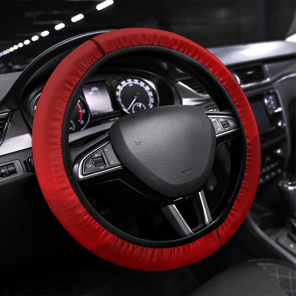 Gold Coast Suns Steering Wheel Cover Modern Geometric Sports Graphic Style