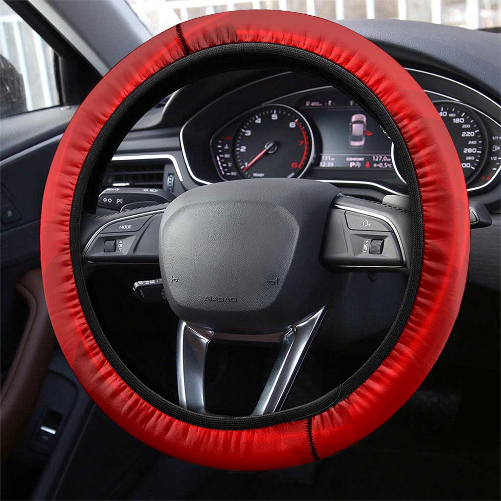 Gold Coast Suns Steering Wheel Cover Modern Geometric Sports Graphic Style