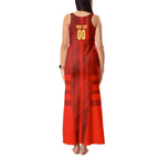 Personalized Gold Coast Suns Tank Maxi Dress Modern Geometric Sports Graphic Style