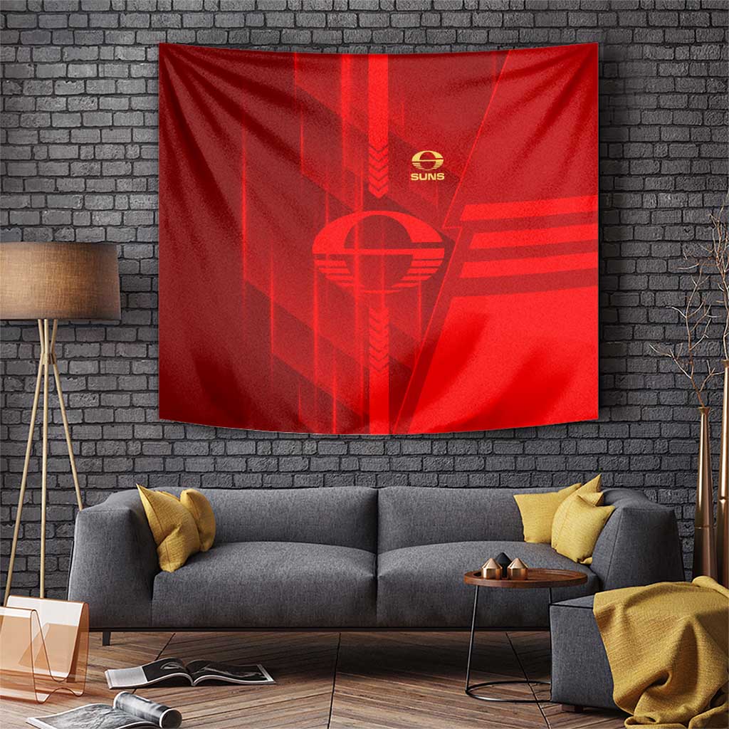 Gold Coast Suns Tapestry Modern Geometric Sports Graphic Style