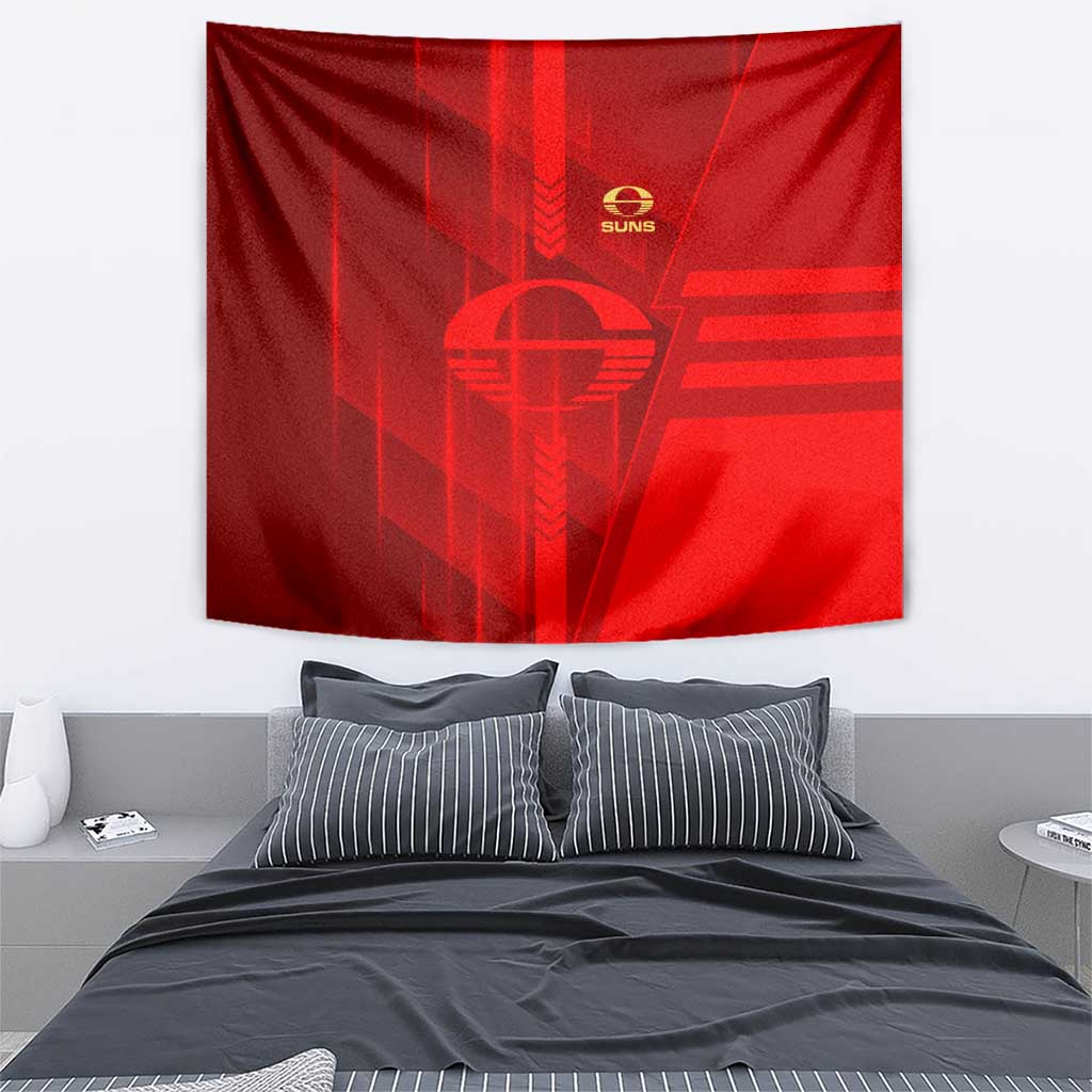 Gold Coast Suns Tapestry Modern Geometric Sports Graphic Style