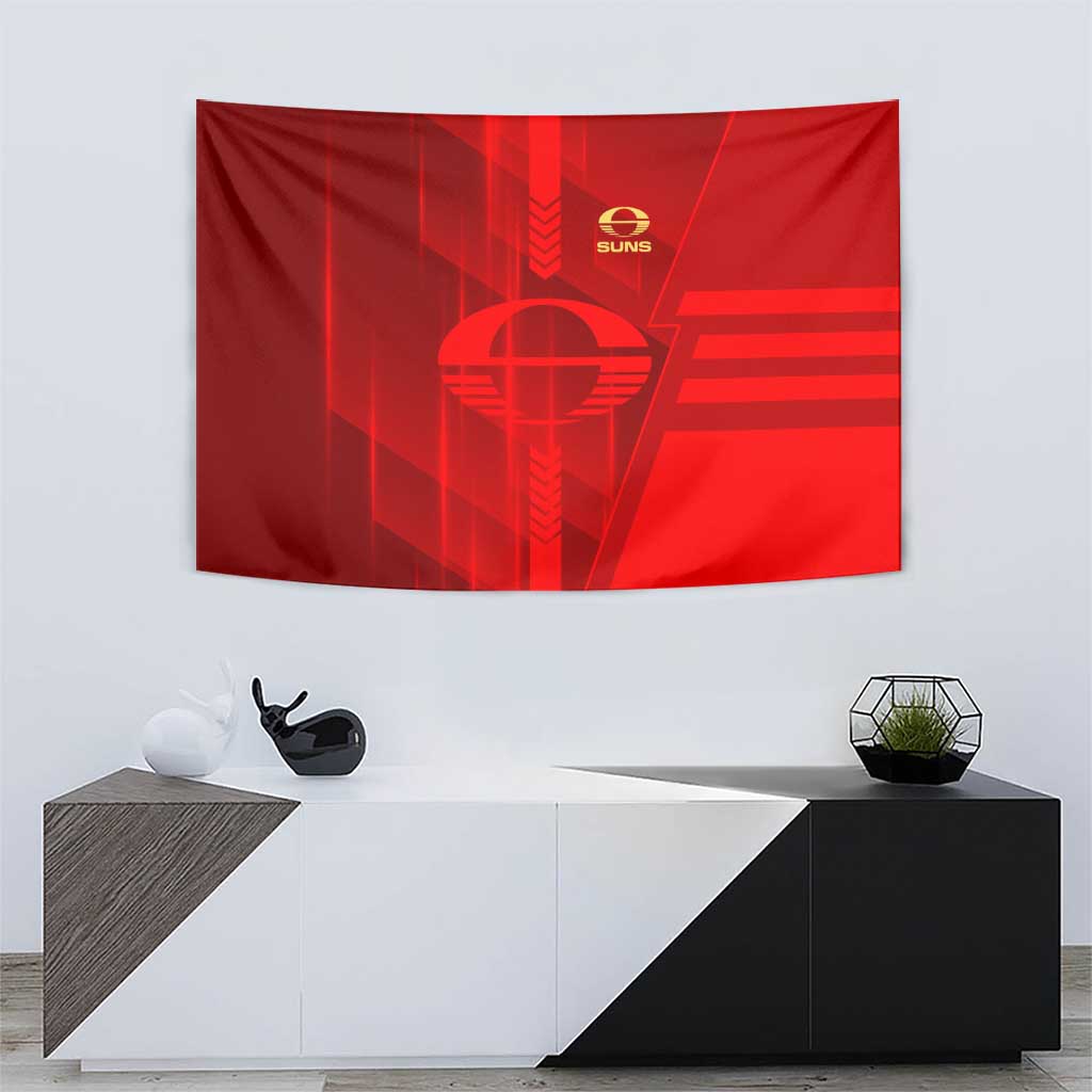 Gold Coast Suns Tapestry Modern Geometric Sports Graphic Style