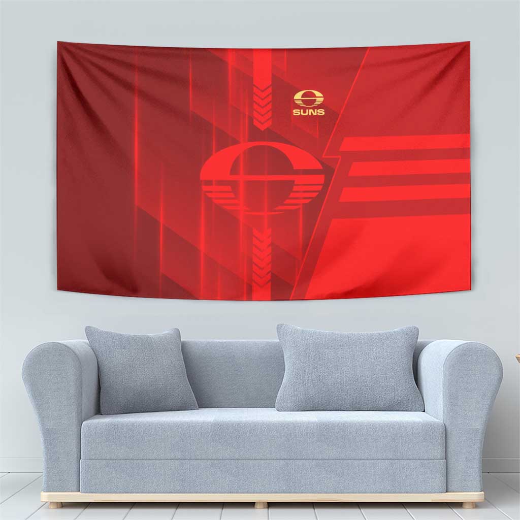 Gold Coast Suns Tapestry Modern Geometric Sports Graphic Style
