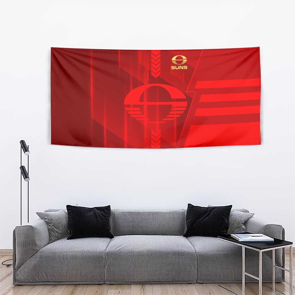 Gold Coast Suns Tapestry Modern Geometric Sports Graphic Style