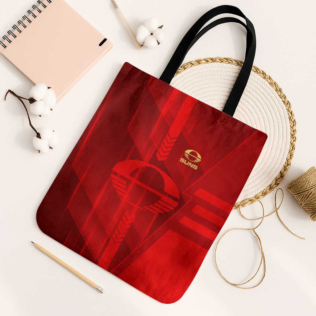 Gold Coast Suns Tote Bag Modern Geometric Sports Graphic Style