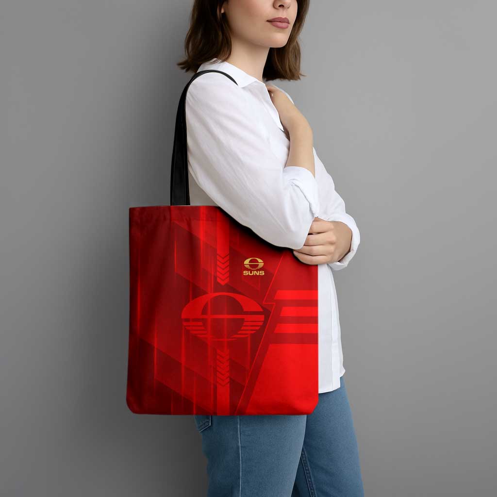 Gold Coast Suns Tote Bag Modern Geometric Sports Graphic Style