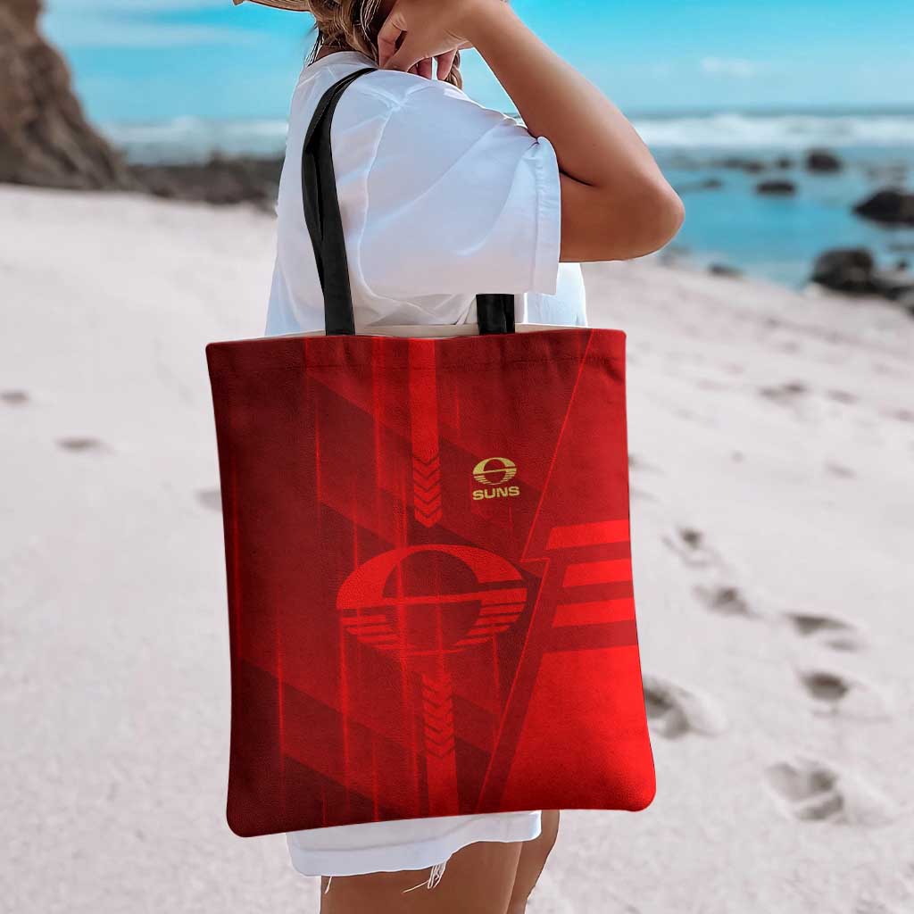 Gold Coast Suns Tote Bag Modern Geometric Sports Graphic Style