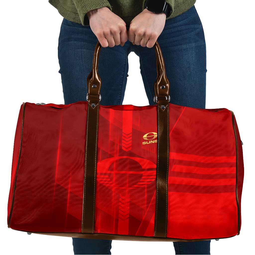 Gold Coast Suns Travel Bag Modern Geometric Sports Graphic Style
