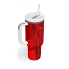 Personalized Gold Coast Suns Tumbler With Handle Modern Geometric Sports Graphic Style