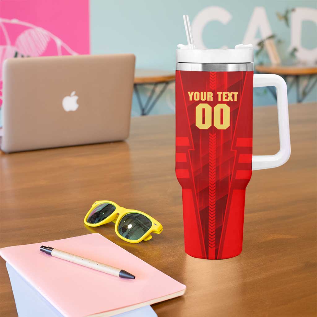 Personalized Gold Coast Suns Tumbler With Handle Modern Geometric Sports Graphic Style