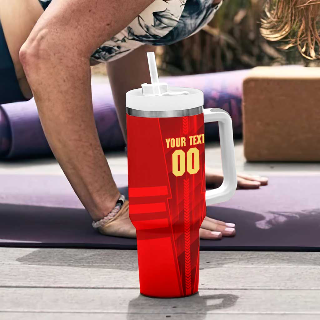 Personalized Gold Coast Suns Tumbler With Handle Modern Geometric Sports Graphic Style