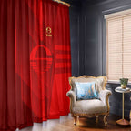Gold Coast Suns Window Curtain Modern Geometric Sports Graphic Style