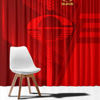 Gold Coast Suns Window Curtain Modern Geometric Sports Graphic Style