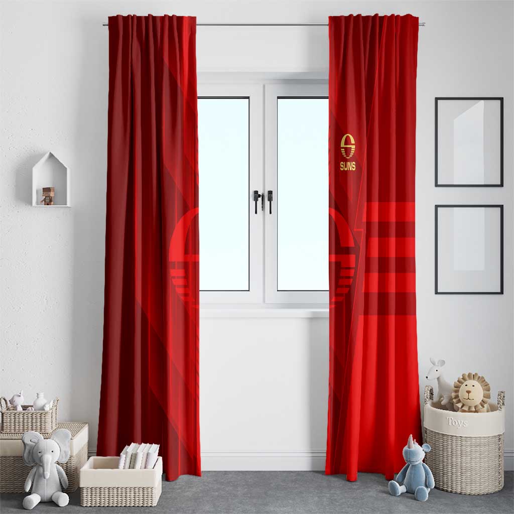 Gold Coast Suns Window Curtain Modern Geometric Sports Graphic Style