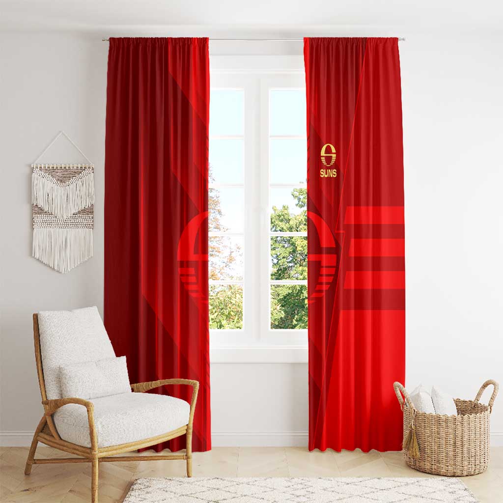 Gold Coast Suns Window Curtain Modern Geometric Sports Graphic Style