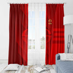 Gold Coast Suns Window Curtain Modern Geometric Sports Graphic Style
