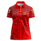 Personalized Gold Coast Suns Women Polo Shirt Modern Geometric Sports Graphic Style