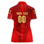Personalized Gold Coast Suns Women Polo Shirt Modern Geometric Sports Graphic Style
