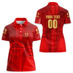 Personalized Gold Coast Suns Women Polo Shirt Modern Geometric Sports Graphic Style