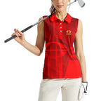 Personalized Gold Coast Suns Women Sleeveless Polo Shirt Modern Geometric Sports Graphic Style