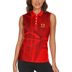 Personalized Gold Coast Suns Women Sleeveless Polo Shirt Modern Geometric Sports Graphic Style