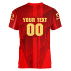 Personalized Gold Coast Suns Women V-Neck T-Shirt Modern Geometric Sports Graphic Style