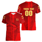 Personalized Gold Coast Suns Women V-Neck T-Shirt Modern Geometric Sports Graphic Style