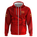 Personalized Gold Coast Suns Zip Hoodie Modern Geometric Sports Graphic Style