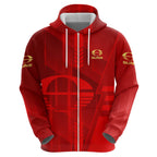 Personalized Gold Coast Suns Zip Hoodie Modern Geometric Sports Graphic Style