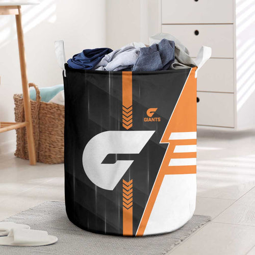 Greater Western Sydney Giants Laundry Basket Modern Geometric Sports Graphic Style