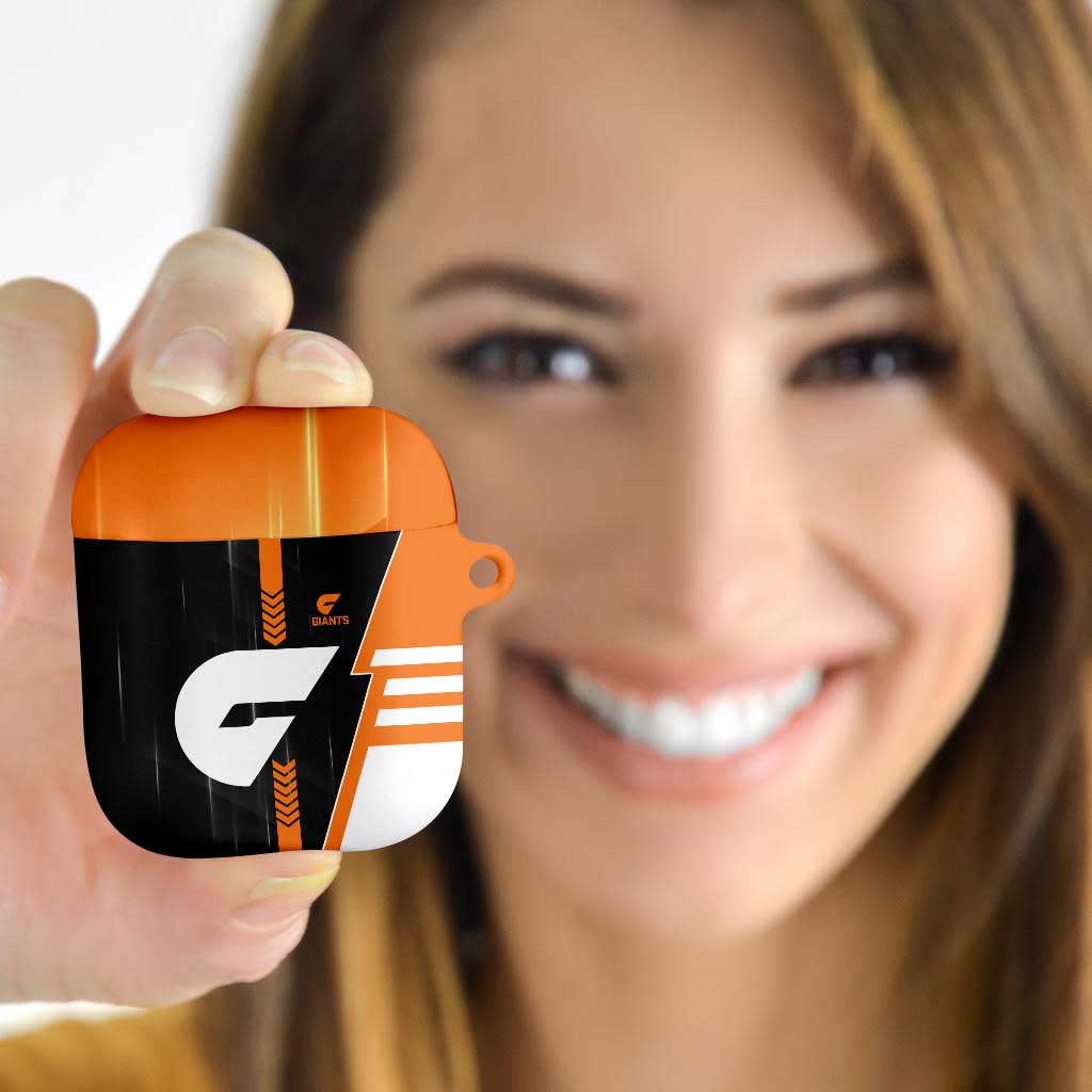 Greater Western Sydney Giants AirPods Case Modern Geometric Sports Graphic Style