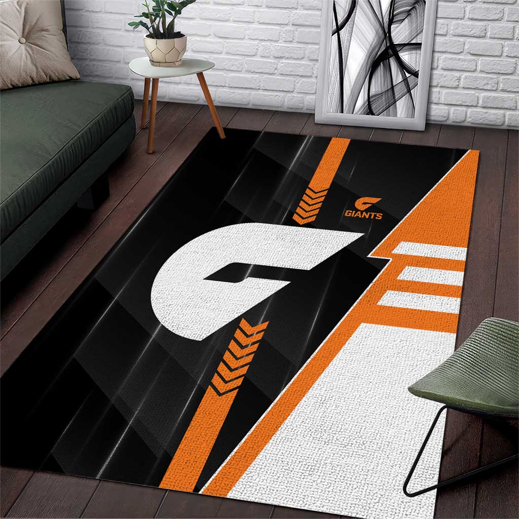Greater Western Sydney Giants Area Rug Modern Geometric Sports Graphic Style