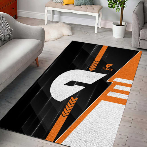 Greater Western Sydney Giants Area Rug Modern Geometric Sports Graphic Style