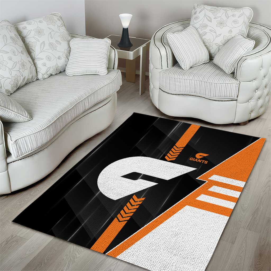 Greater Western Sydney Giants Area Rug Modern Geometric Sports Graphic Style