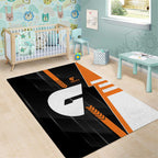 Greater Western Sydney Giants Area Rug Modern Geometric Sports Graphic Style