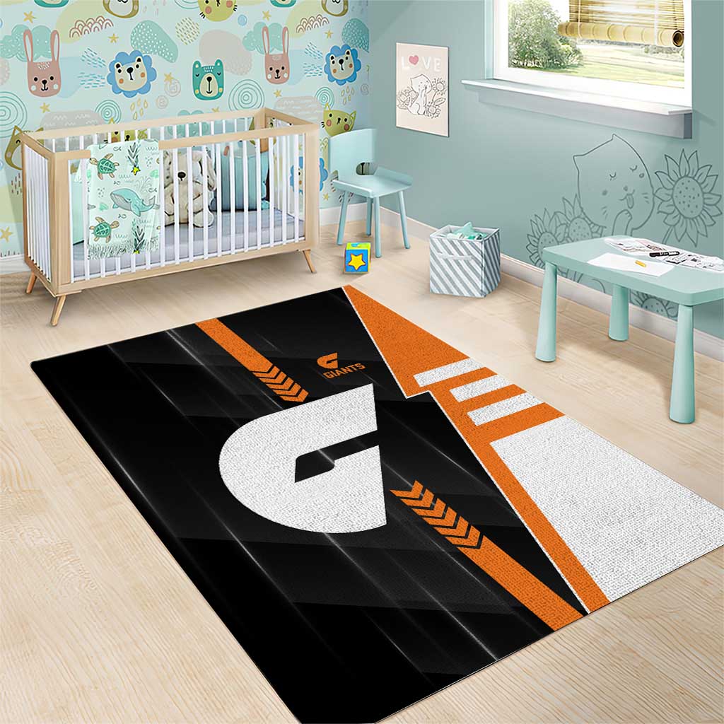 Greater Western Sydney Giants Area Rug Modern Geometric Sports Graphic Style