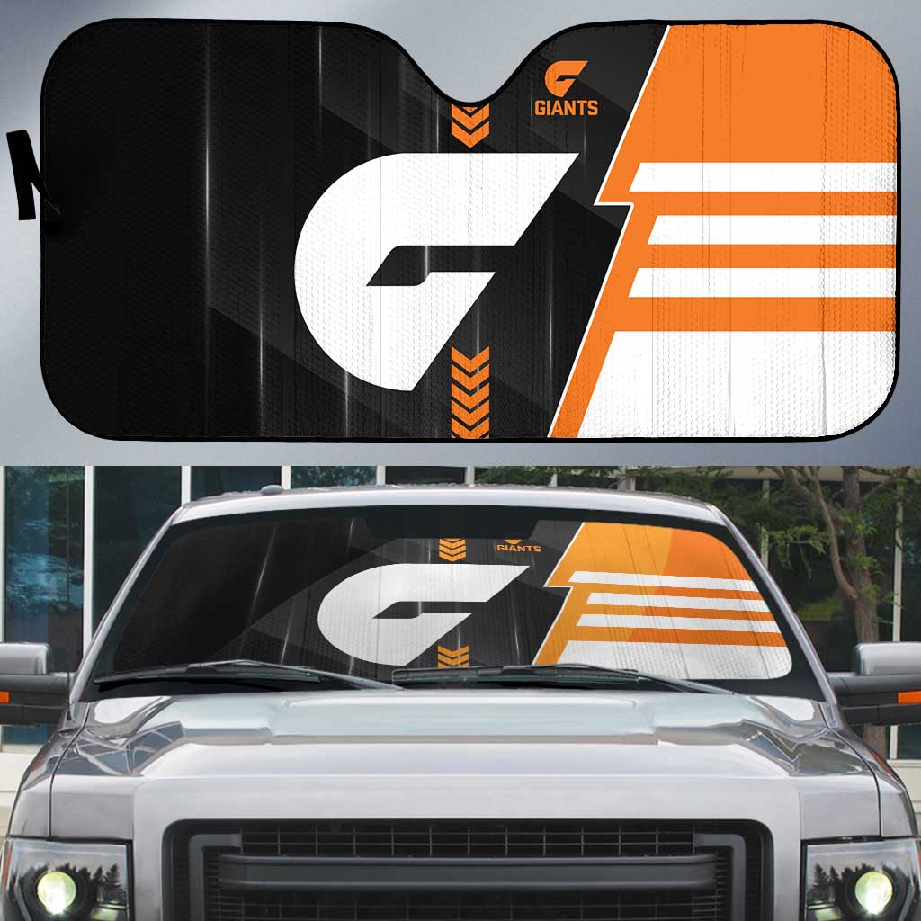 Greater Western Sydney Giants Auto Sun Shade Modern Geometric Sports Graphic Style