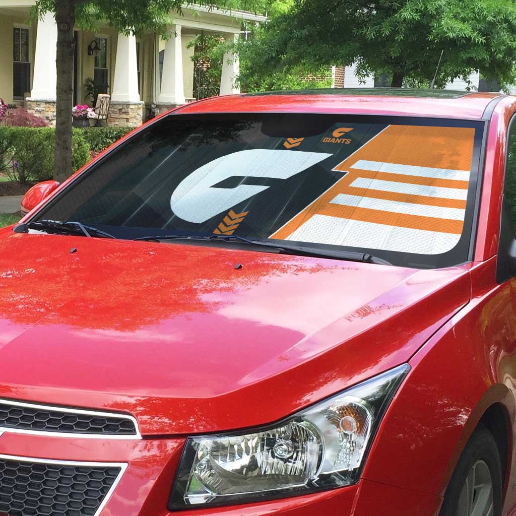 Greater Western Sydney Giants Auto Sun Shade Modern Geometric Sports Graphic Style