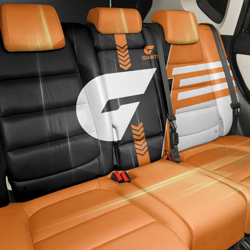 Greater Western Sydney Giants Back Car Seat Cover Modern Geometric Sports Graphic Style