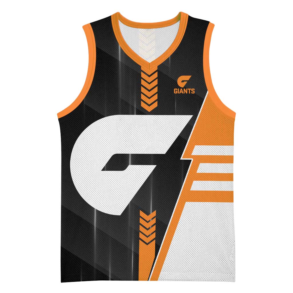 Personalized Greater Western Sydney Giants Basketball Jersey Modern Geometric Sports Graphic Style