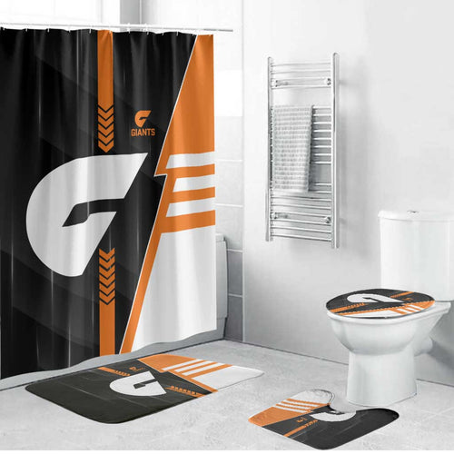 Greater Western Sydney Giants Bathroom Set Modern Geometric Sports Graphic Style