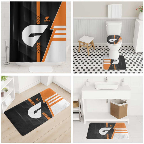 Greater Western Sydney Giants Bathroom Set Modern Geometric Sports Graphic Style