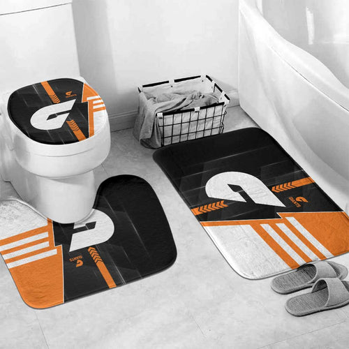 Greater Western Sydney Giants Bathroom Set Modern Geometric Sports Graphic Style
