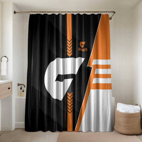 Greater Western Sydney Giants Bathroom Set Modern Geometric Sports Graphic Style