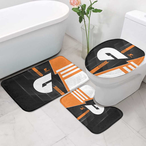 Greater Western Sydney Giants Bathroom Set Modern Geometric Sports Graphic Style