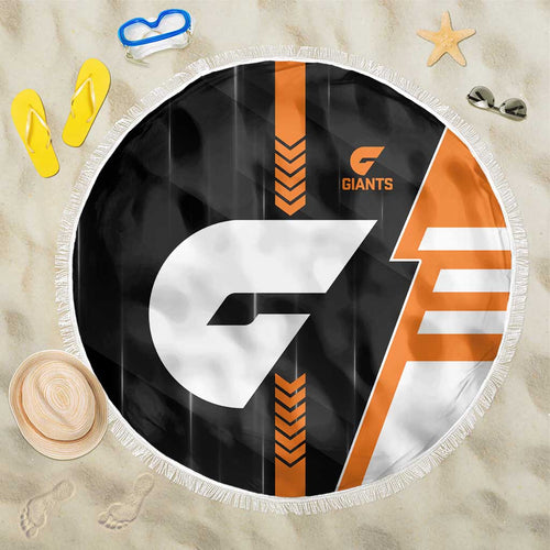Greater Western Sydney Giants Beach Blanket Modern Geometric Sports Graphic Style