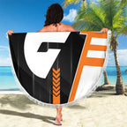 Greater Western Sydney Giants Beach Blanket Modern Geometric Sports Graphic Style